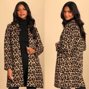 Lulus | Feline Fantastic Tan Leopard Print Coat Women’s Medium